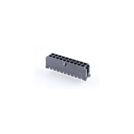 Molex Pin Terminal, 600 V, High Temperature Thermoplastic Insulated, Black, Through Hole - Kinked Pin 43045-2012